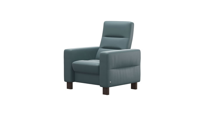 Stressless Wave Chair in Chair Paloma Teal Blue Leather